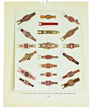 1933 Fortune Magazine CIGAR BANDS PRINT Tipped In Print Gold Gilt WHITE OWL++