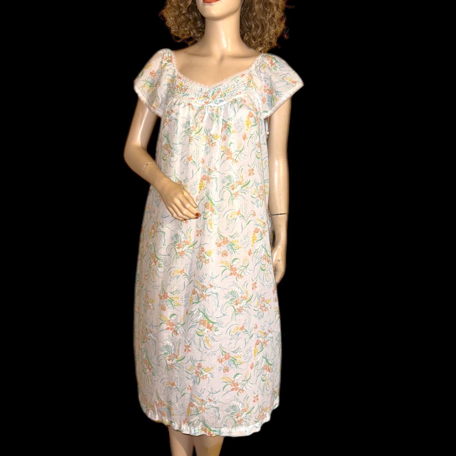 Vintage JCPenney Floral Misses Robe Duster Housec… - image 4