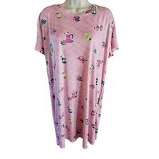 Joyspun SOFT comfortable pajama dress sleep gown with pockets coffee theme S M 