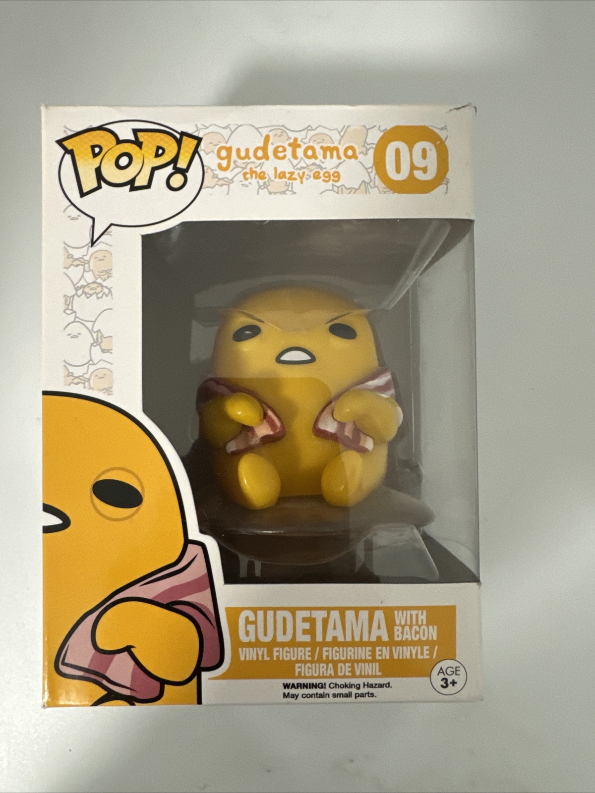 Funko Pop! Gudetama The Lazy Egg #09 Gudetama With Bacon Hot Topic Pre-Release