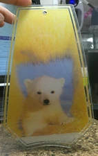 OK LIGHTING 24" TOUCH LAMP REPLACEMENT GLASS 1 Panel Polar Bear Cub
