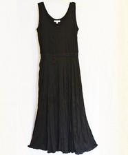 ALL:ROW size S Little Black Tank Dress Crinkled Rayon-Blend Sleeveless Classic