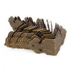 20pcs Small K230 Bronze Flower Decor Corner Bracket Guard