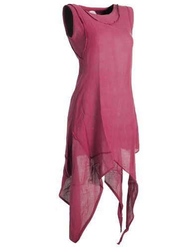 Vishes Lagenlook Kleid Zipfelkleid Elfenkleid Hippie Sommerkleid Strandkleid - Bild 6 von 27