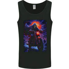 Skull Biker Motorcycle Motorbike Grim Reaper 16 Mens Vest Tank Top