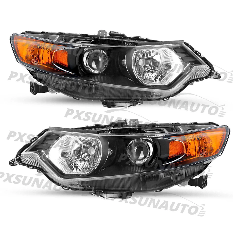 Pair Headlights Headlamp Assembly HID Type For Acura TSX 2009-2014 Left+Right Foto 2 de 4