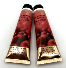 2 BATH BODY WORKS CHAMPAGNE APPLE HONEY HAND CREAMS TRAVEL SIZE SHEA BUTTER 1 OZ