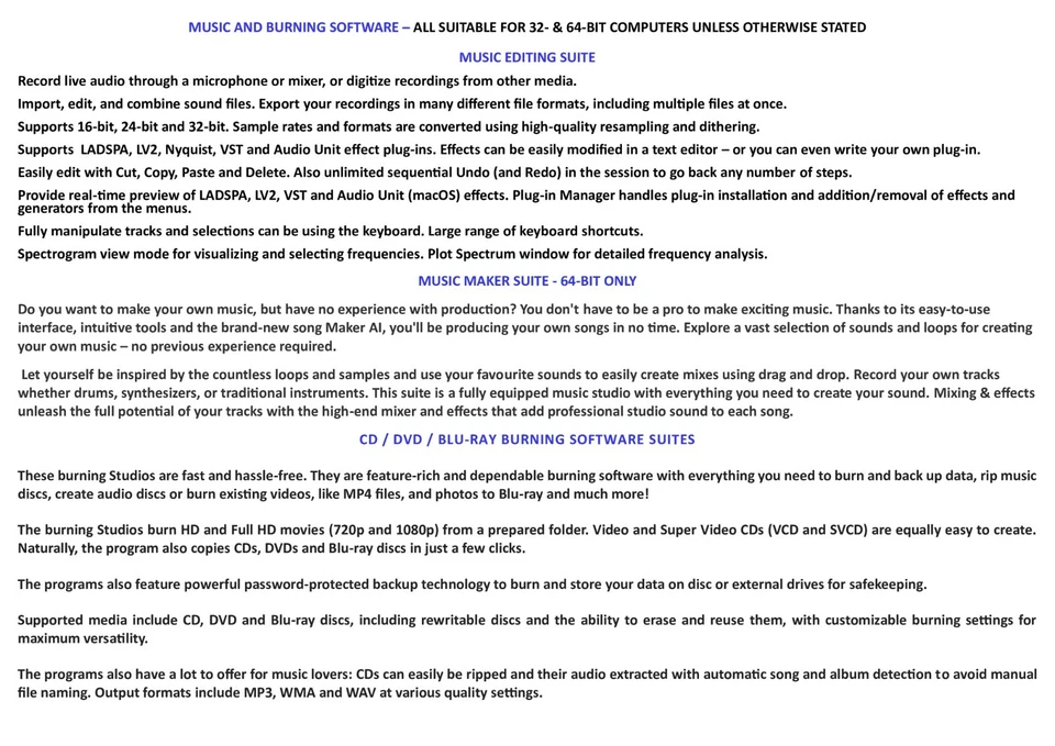 DVD / Blu-ray / CD Two Burning Burner Software -30 Program DVD Windows 7 to 11 - Image 3 of 4