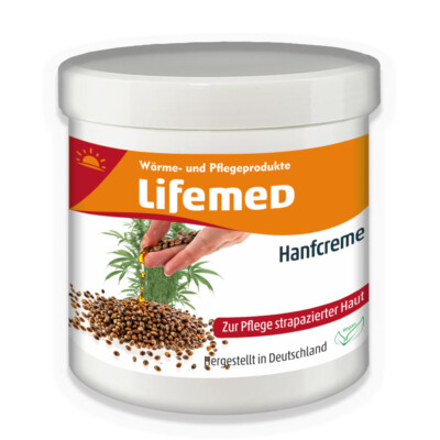 Hanfcreme 250ml, 12 Stk, PZN 19382375, vegan, Pflege strapazierter Haut, Lifemed