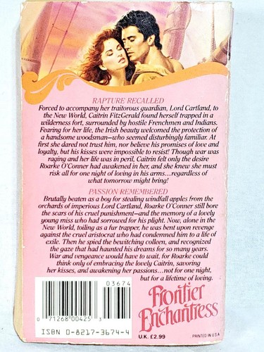 Frontier Enchantress by Kate O'Donnell Vintage 1992 Historical Romance Novel - Picture 2 of 8