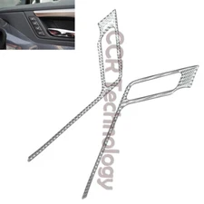 Silver Real Carbon Front Door Button Frame Trim Fits 16-21 RX200 RX300 450h
