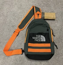 Northface Sling Bag Crossbody Shoulder Backpack Gray Orange Unisex NWT