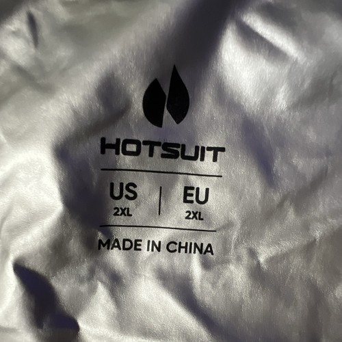 HOTSUIT Sauna Suit 2-Piece Set Hooded Zip Jacket & Pants Black 2XL
