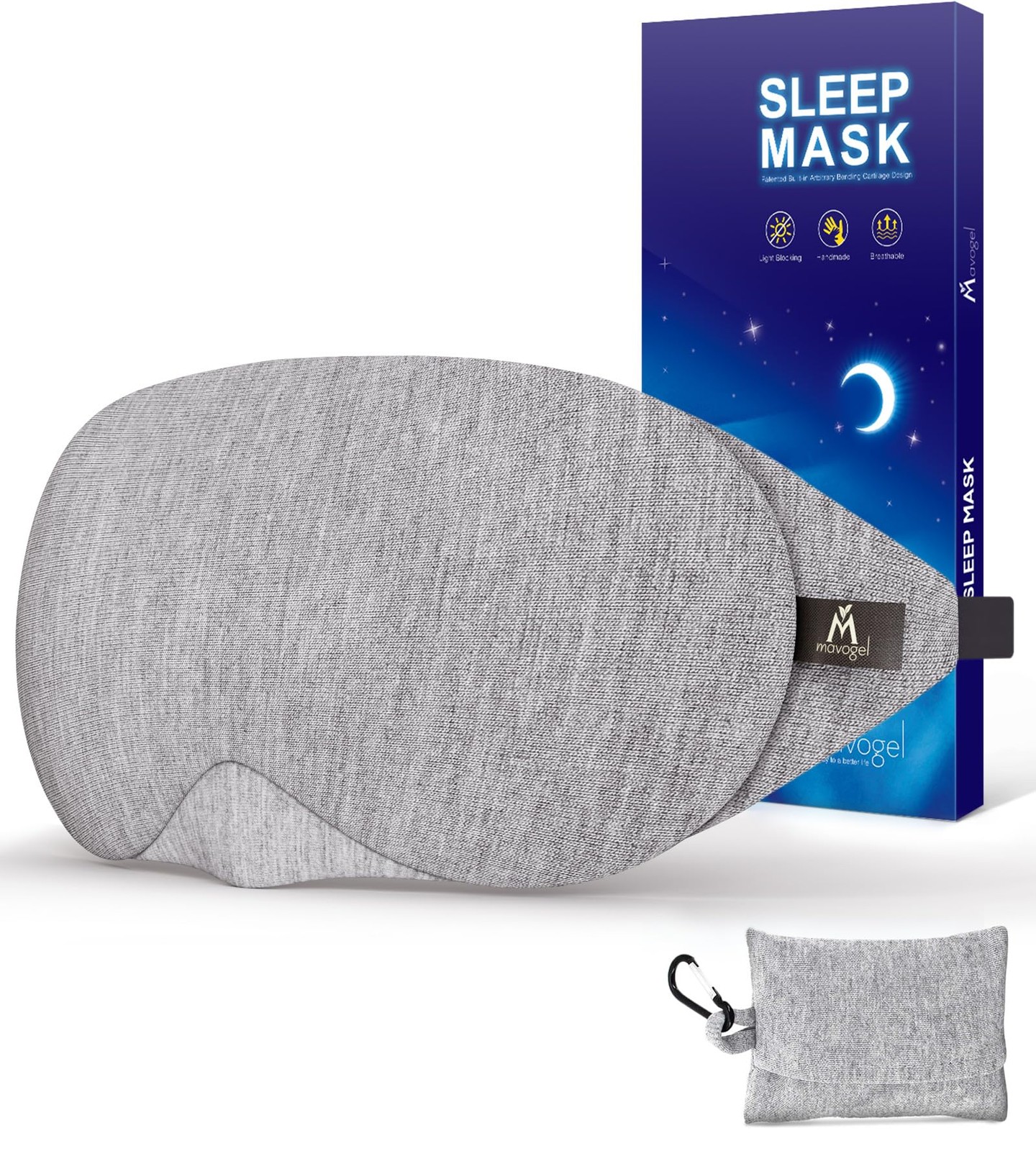 Cotton Sleep Eye Mask Updated Design Light Blocking with Adjustable Nose Bridge