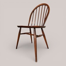 Mid-Century Elm Windsor Dining Chair – Ercol (Blue Label)