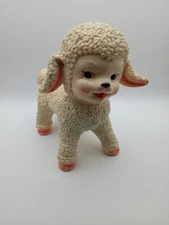 Vintage Sun Rubber Co 1961 Lucy Lamb Toy Marble Rollers Head Turns