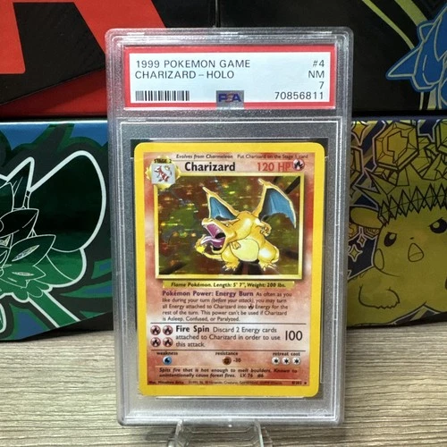 1999 Pokémon TCG Charizard Base Set Holo 4/102 PSA 7