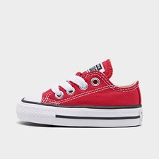 Toddler Converse Chuck Taylor Low Top Casual Shoes Red 7J236 RED