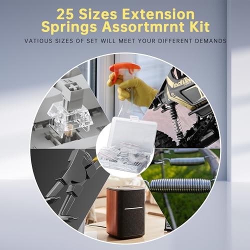 100 Pcs Extension Spring, Beesini Extension Spring Assortment Kit 25 Different  - Picture 5 of 7