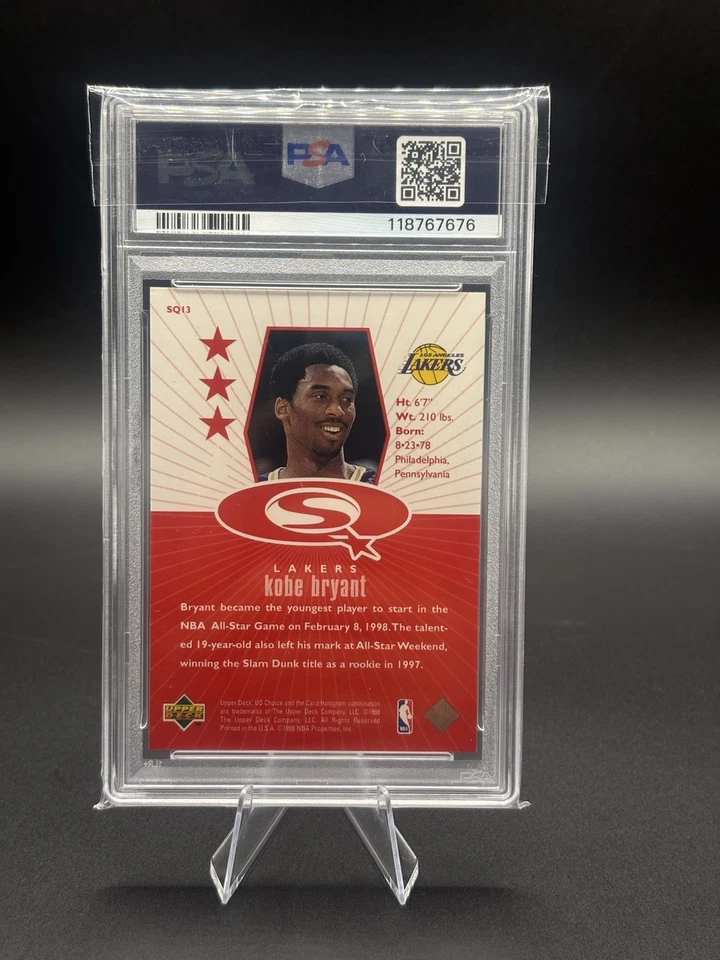 1998-99 Upper Deck UD Choice - Starquest Kobe Bryant #SQ13 Red - Image 2 of 2