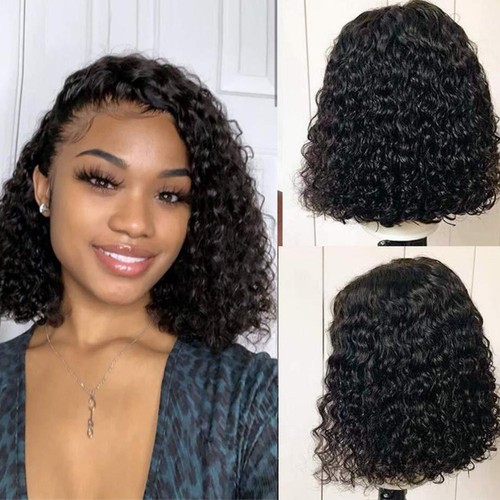 Short Bob Wigs Deep Wave Rose Net Wigs Short Curly Bob Wig Glueless QYRY - Picture 2 of 7