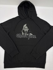 Ghostface Scream Hoodie Mens Black Horror Movie Graphic Pullover Bioworld Size S