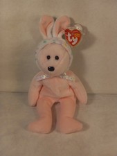 Ty Beanie Baby Bonnet Bear With Bunny Ears
