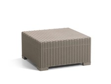 Table carrée en plastique Allibert 68 x 68 cm couleur brun