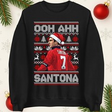 Cantona Christmas Jumper Ooh Ahh Santona Funny Football Xmas Sweatshirt T-shirt