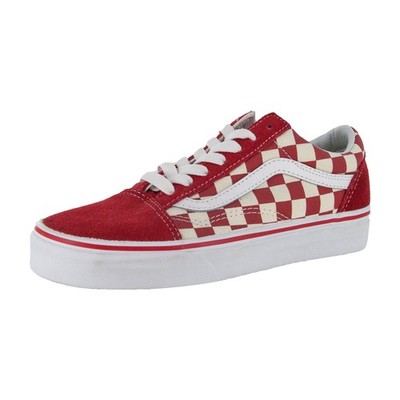 Vans ''Primary Check Old Skool'' Sneakers (Racing Red/WH) Skate Checkerboard Shoes