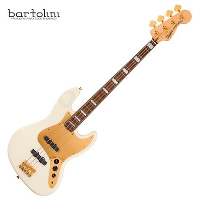 Fender Squier 40th Anniversary Jazz Bass Gold Edition Bartolini Pickups + Koffer
