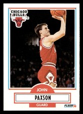 1990 Fleer John Paxson #28 Chicago Bulls