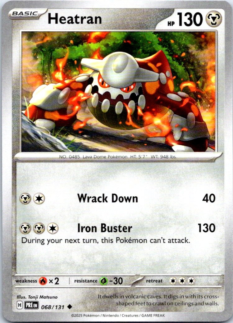 Heatran Uncommon SV: Prismatic Evolutions 068/131 NM