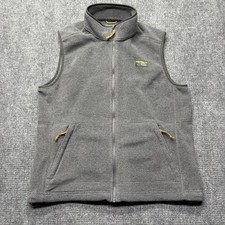 LL Bean Vest Mens Large Gray Mountain Classic Fleece Full Zip Outdoors Hiking