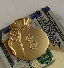 Vintage Anson fermasoldi insegna dollaro e portamonete design pat. Usato firmato in sospeso