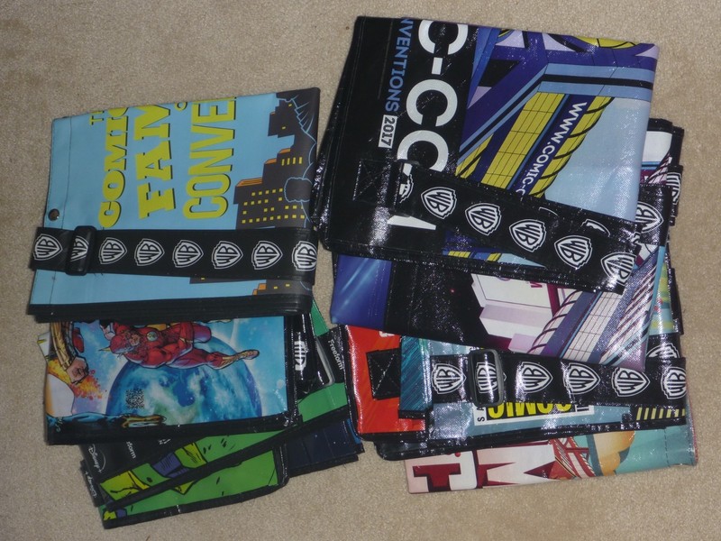 Lot of 7 San Diego Comic Con SDCC Bags - Plus 3 Pins