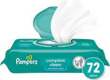 Pampers Baby Wipes Complete Clean Baby Fresh Scented 72 Total