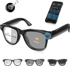 AI Smart Glasses with 4K Camera & Audio | Bluetooth Video Recording Sunglasses w