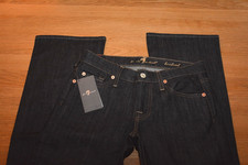 Jeans donna nuovi con etichette 7 for all mankind W26 blu bootcut