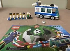 LEGO Soccer USA Team Bus Set 3411 Blue Minifigures Vintage 2000