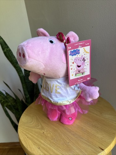 RARE Peppa Pig Waddler Singing Plush Valentine Birthday Party decoration 10” New - Picture 1 of 8