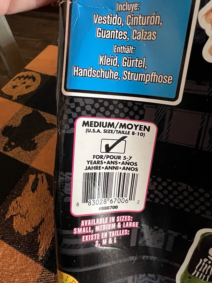 Disfraz de Halloween Skelita Calaveras Monster High niño niña talla mediana 8-10 Foto 2 de 4