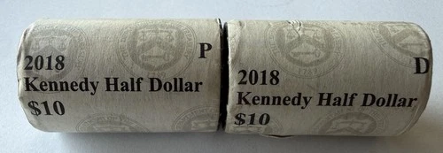 New Listing2018 Kennedy Half Dollar 2-Roll Set – P & D Mints – 40 Brilliant Uncirculated Co