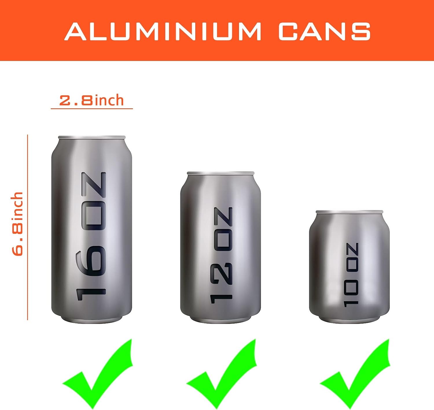 Pneumatic Can Crusher, Aluminum Can Crushers for Recycling, Multi-Load 6 Cans De