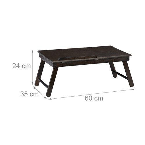 Tavolino da letto pieghevole vassoio per colazione a letto porta pc regolabile - Foto 4 di 8