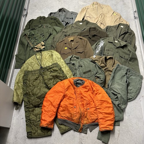 Vintage US Military Clothing Lot - Condition Varies Scrap to Good - SEE PHOTOS