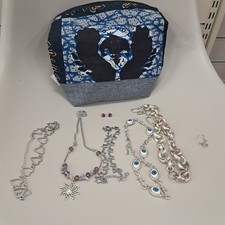 Jewellery Bundle Silver Evil Eye Heart Star Sun Charm Necklace Bracelets...