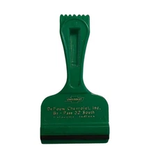 Vtg DeFouw Chevrolet Lafayette, Indiana Green Plastic Ice Scraper Advertising