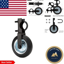 High-Performance Gate Wheel for Chain Link Fences - Black, Durable Construction