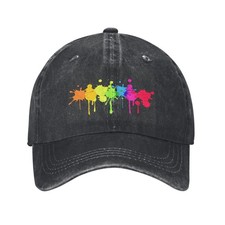 Rainbow Graffiti Baseball Cap LGBT Gay Pride Adjustable Cotton Trucker Hat B1